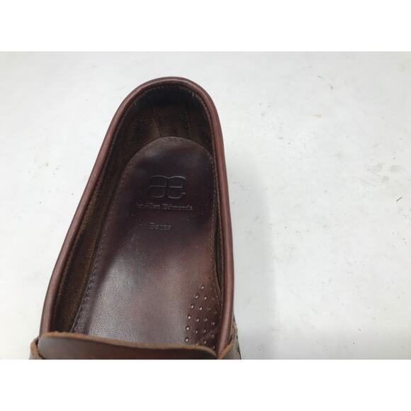 Men's AE By Allen Edmonds Bates Brown Leather Loafer With Front Buckle Size 11 - Picture 8 of 8